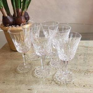 Pristine Set of 6 Vintage Waterford Lismore Glasses